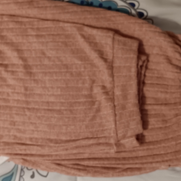 MOSHU Pink Ribbed Top And Pant Lounge Set - Picture 2 of 2